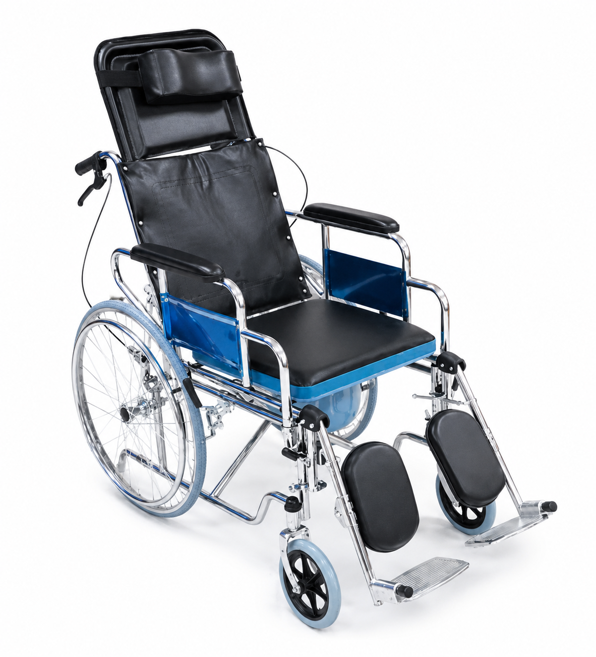 Reclining Wheelchair With Commode